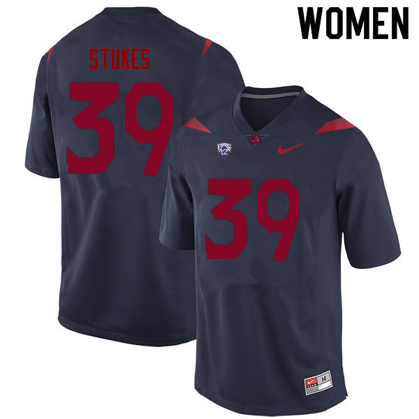 Women #39 Treydan Stukes Arizona Wildcats College Football Jerseys Sale-Navy